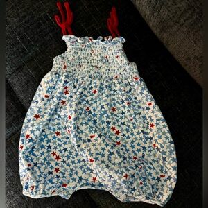 Vineyard Vines Blue and Red Star Diaper Cover